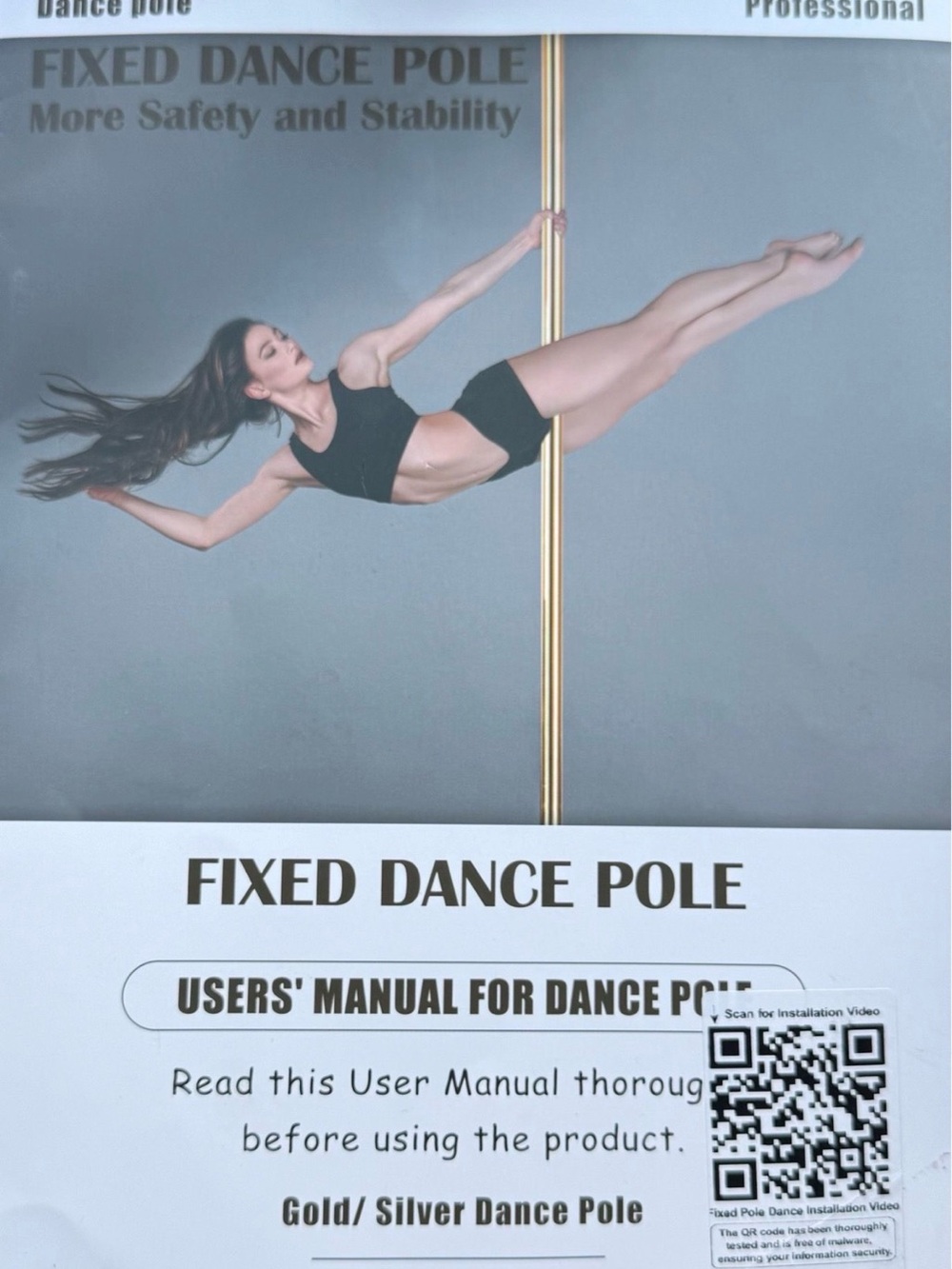 9ft  Silver Dance Pole